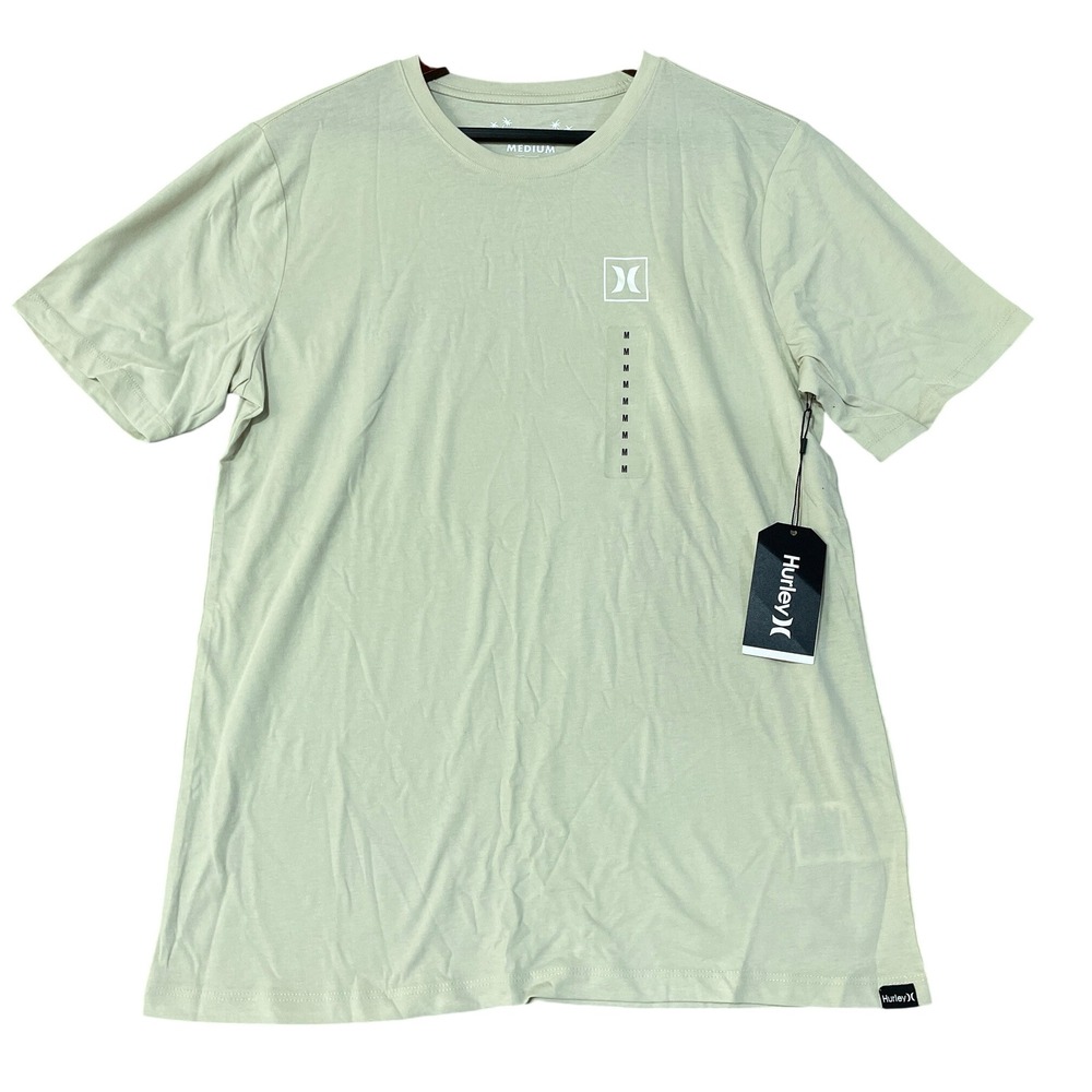 NWT Hurley Men's Size Medium Bone Beige Short Sleeve T-Shirt Cotton Blend